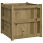 vidaXL Jardinera de madera maciza de pino impregnada 60x60x60 cm vidaXL Jardinera de madera maciza de pino impregnada 60x60x60 cm