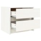 vidaXL Mesitas de noche 2 uds madera maciza pino blanco 40x31x35,5 cm vidaXL Mesitas de noche 2 uds madera maciza pino blanco 40x31x35,5 cm