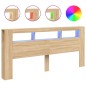 vidaXL Cabecero LED madera ingeniería roble Sonoma 220x18,5x103,5 cm vidaXL Cabecero LED madera ingeniería roble Sonoma 220x18,5x103,5 cm