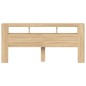 vidaXL Cabecero LED madera ingeniería roble Sonoma 220x18,5x103,5 cm vidaXL Cabecero LED madera ingeniería roble Sonoma 220x18,5x103,5 cm