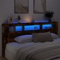 vidaXL Cabecero LED madera ingeniería roble ahumado 220x18,5x103,5 cm vidaXL Cabecero LED madera ingeniería roble ahumado 220x18,5x103,5 cm