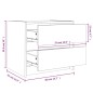 vidaXL Mesitas de noche 2 uds madera maciza pino blanco 40x31x35,5 cm vidaXL Mesitas de noche 2 uds madera maciza pino blanco 40x31x35,5 cm