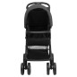 vidaXL Carrito de bebés 2 en 1 de acero gris oscuro y negro