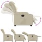 vidaXL Sillón reclinable elevable eléctrico de cuero sintético crema vidaXL Sillón reclinable elevable eléctrico de cuero sintético crema