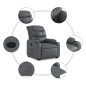 vidaXL Sillón reclinable elevable eléctrico de cuero sintético gris vidaXL Sillón reclinable elevable eléctrico de cuero sintético gris
