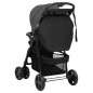 vidaXL Carrito de bebés 2 en 1 de acero gris oscuro y negro