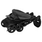 vidaXL Carrito de bebés 2 en 1 de acero gris oscuro y negro