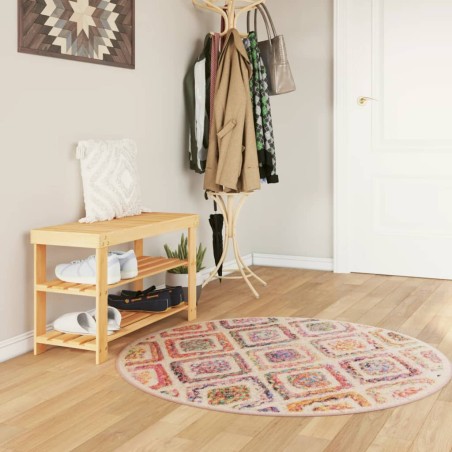 vidaXL Alfombra lavable antideslizante multicolor Ø 120 cm