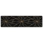 vidaXL Alfombra lavable antideslizante negro y dorado 80x300 cm