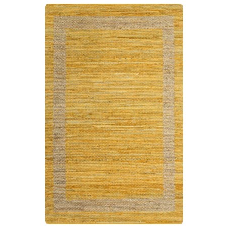 vidaXL Alfombra de yute tejida a mano amarillo 160x230 cm