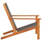vidaXL Silla de jardín de madera maciza de eucalipto y textilene negro vidaXL Silla de jardín de madera maciza de eucalipto y textilene negro