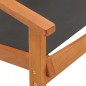 vidaXL Silla de jardín de madera maciza de eucalipto y textilene negro vidaXL Silla de jardín de madera maciza de eucalipto y textilene negro