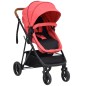 vidaXL Carrito de bebés 3 en 1 de acero rojo y negro vidaXL Carrito de bebés 3 en 1 de acero rojo y negro