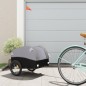 vidaXL Remolque para bicicleta hierro negro y gris 30 kg vidaXL Remolque para bicicleta hierro negro y gris 30 kg