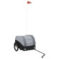 vidaXL Remolque para bicicleta hierro negro y gris 30 kg vidaXL Remolque para bicicleta hierro negro y gris 30 kg