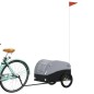 vidaXL Remolque para bicicleta hierro negro y gris 30 kg vidaXL Remolque para bicicleta hierro negro y gris 30 kg