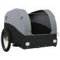 vidaXL Remolque para bicicleta hierro negro y gris 30 kg vidaXL Remolque para bicicleta hierro negro y gris 30 kg