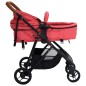 vidaXL Carrito de bebés 3 en 1 de acero rojo y negro vidaXL Carrito de bebés 3 en 1 de acero rojo y negro