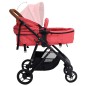 vidaXL Carrito de bebés 3 en 1 de acero rojo y negro vidaXL Carrito de bebés 3 en 1 de acero rojo y negro