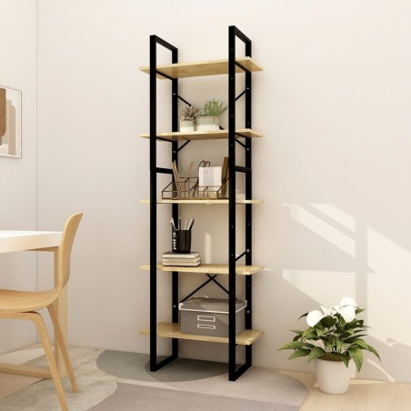 vidaXL Estantería de 5 niveles madera maciza pino 60x30x175 cm