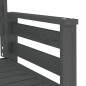 vidaXL Banco de jardín con mesa 2 plazas madera maciza de pino gris vidaXL Banco de jardín con mesa 2 plazas madera maciza de pino gris