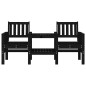 vidaXL Banco de jardín con mesa 2 plazas madera maciza de pino negro vidaXL Banco de jardín con mesa 2 plazas madera maciza de pino negro