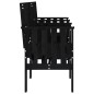 vidaXL Banco de jardín con mesa 2 plazas madera maciza de pino negro vidaXL Banco de jardín con mesa 2 plazas madera maciza de pino negro