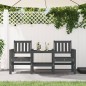 vidaXL Banco de jardín con mesa 2 plazas madera maciza de pino gris vidaXL Banco de jardín con mesa 2 plazas madera maciza de pino gris