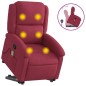 vidaXL Sillón reclinable de masaje elevable terciopelo rojo tinto vidaXL Sillón reclinable de masaje elevable terciopelo rojo tinto