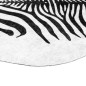 vidaXL Alfombra lavable antideslizante cebra blanco y negro 120x170 cm