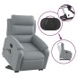 vidaXL Sillón de masaje eléctrico reclinable elevable tela gris claro vidaXL Sillón de masaje eléctrico reclinable elevable tela gris claro