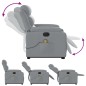 vidaXL Sillón de masaje eléctrico reclinable elevable tela gris claro vidaXL Sillón de masaje eléctrico reclinable elevable tela gris claro