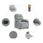 vidaXL Sillón de masaje eléctrico reclinable elevable tela gris claro vidaXL Sillón de masaje eléctrico reclinable elevable tela gris claro
