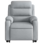 vidaXL Sillón de masaje eléctrico reclinable elevable tela gris claro vidaXL Sillón de masaje eléctrico reclinable elevable tela gris claro