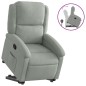 vidaXL Sillón reclinable elevable terciopelo gris claro vidaXL Sillón reclinable elevable terciopelo gris claro