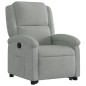 vidaXL Sillón reclinable elevable terciopelo gris claro vidaXL Sillón reclinable elevable terciopelo gris claro