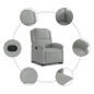 vidaXL Sillón reclinable elevable terciopelo gris claro vidaXL Sillón reclinable elevable terciopelo gris claro