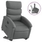 vidaXL Sillón reclinable elevable de tela gris oscuro vidaXL Sillón reclinable elevable de tela gris oscuro