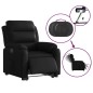 vidaXL Sillón reclinable y elevable eléctrico cuero sintético negro vidaXL Sillón reclinable y elevable eléctrico cuero sintético negro