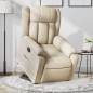 vidaXL Sillón reclinable elevable de tela color crema vidaXL Sillón reclinable elevable de tela color crema