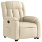 vidaXL Sillón reclinable elevable de tela color crema vidaXL Sillón reclinable elevable de tela color crema