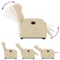 vidaXL Sillón reclinable elevable de tela color crema vidaXL Sillón reclinable elevable de tela color crema