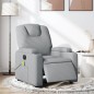vidaXL Sillón reclinable de masaje eléctrico tela gris claro vidaXL Sillón reclinable de masaje eléctrico tela gris claro