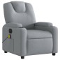 vidaXL Sillón reclinable de masaje eléctrico tela gris claro vidaXL Sillón reclinable de masaje eléctrico tela gris claro