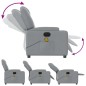 vidaXL Sillón reclinable de masaje eléctrico tela gris claro vidaXL Sillón reclinable de masaje eléctrico tela gris claro