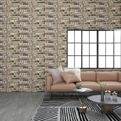 vidaXL Paneles de pared 3D diseño de ladrillo multicolor 11 piezas EPS
