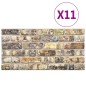 vidaXL Paneles de pared 3D diseño de ladrillo multicolor 11 piezas EPS vidaXL Paneles de pared 3D diseño de ladrillo multicolor 11 piezas EPS