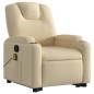 vidaXL Silla de masaje reclinable de pie de tela color crema