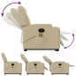 vidaXL Silla de masaje reclinable de pie de tela color crema