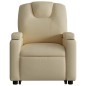 vidaXL Silla de masaje reclinable de pie de tela color crema